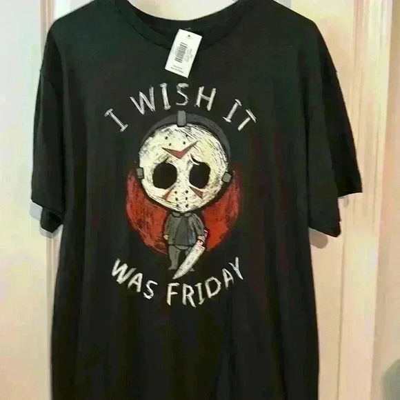 Friday 13th jason I wish it was Friday tshirt - Picture 1 of 2